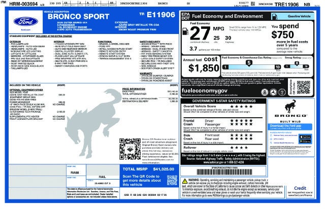 2026 Ford Bronco Sport Outer Banks