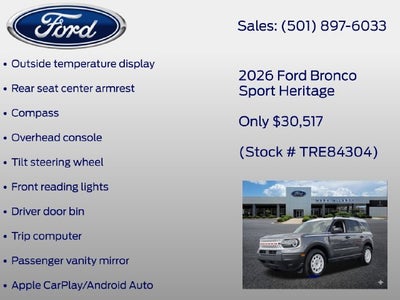 2026 Ford Bronco Sport Heritage