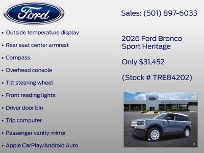 2026 Ford Bronco Sport Heritage