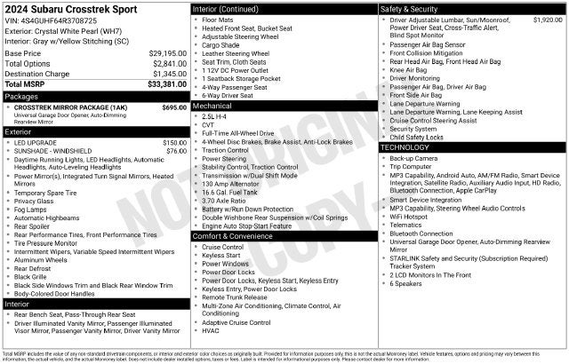 2024 Subaru Crosstrek Sport