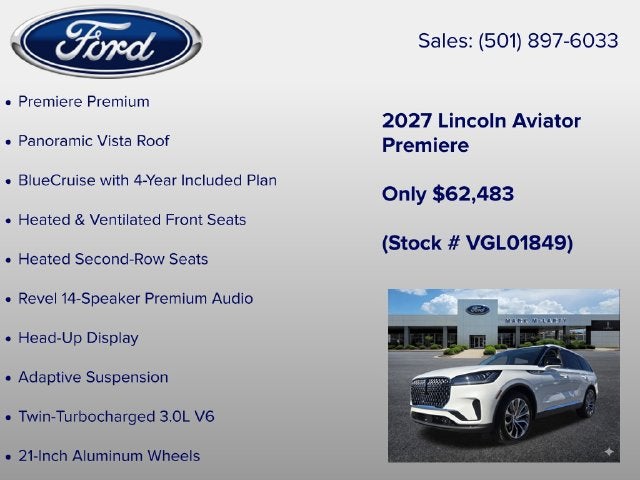 2027 Lincoln Aviator Premiere Premium