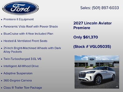 2027 Lincoln Aviator Premiere Premium
