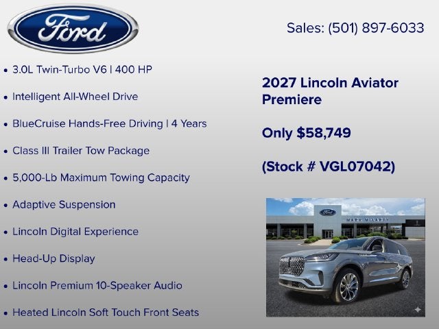 2027 Lincoln Aviator Premiere Premium