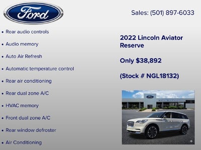 2022 Lincoln Aviator Reserve Premium