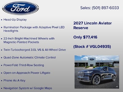 2027 Lincoln Aviator Reserve Premium