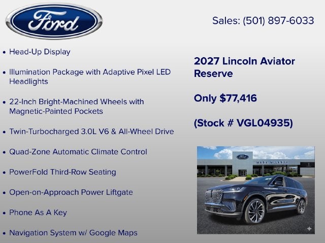 2027 Lincoln Aviator Reserve Premium