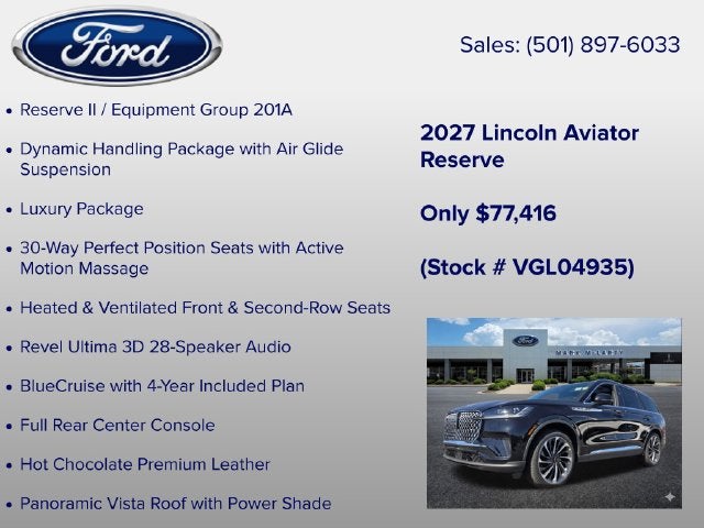 2027 Lincoln Aviator Reserve Premium