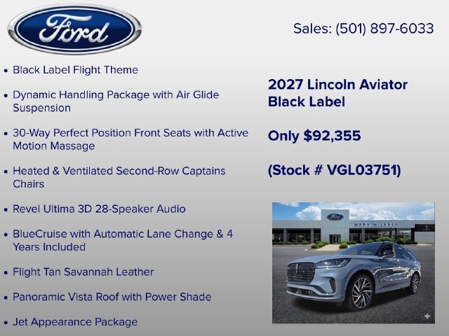2027 Lincoln Aviator Black Label Premium