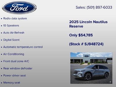 2025 Lincoln Nautilus Reserve