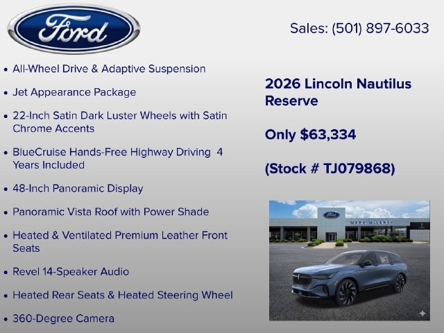 2026 Lincoln Nautilus Reserve