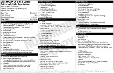 2025 Mazda Mazda CX-5 2.5 S Carbon Edition