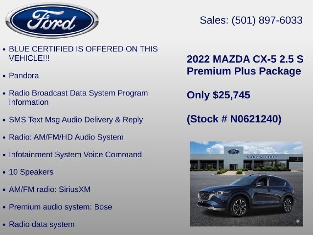 2022 Mazda Mazda CX-5 2.5 S Premium Plus Package