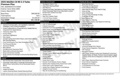 2025 Mazda Mazda CX-90 3.3 Turbo Premium Plus
