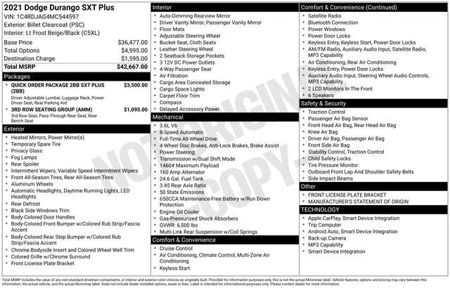 2021 Dodge Durango SXT Plus