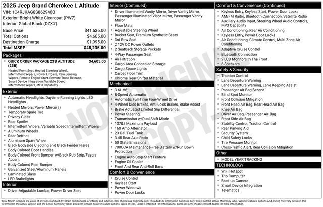 2025 Jeep Grand Cherokee L Altitude