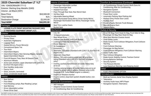 2025 Chevrolet Suburban LT