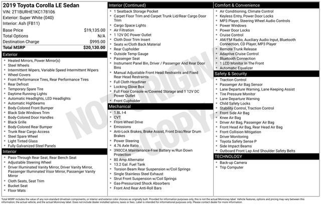 2019 Toyota Corolla LE