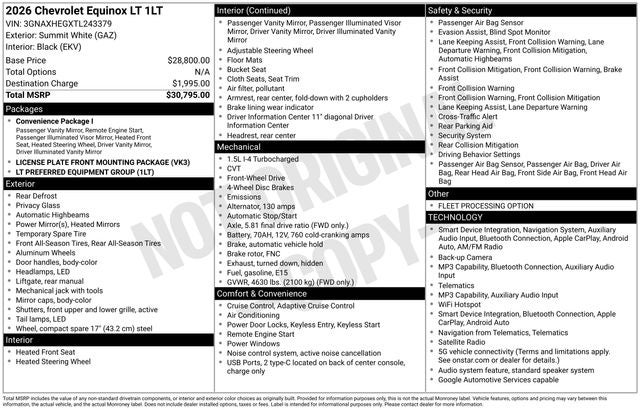 2026 Chevrolet Equinox LT