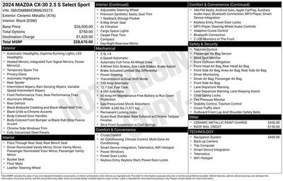 2024 Mazda Mazda CX-30 2.5 S Select Sport