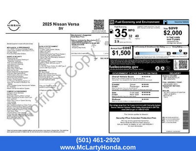 2025 Nissan Versa 1.6 SV