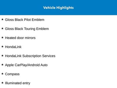 2026 Honda Pilot Touring Blackout