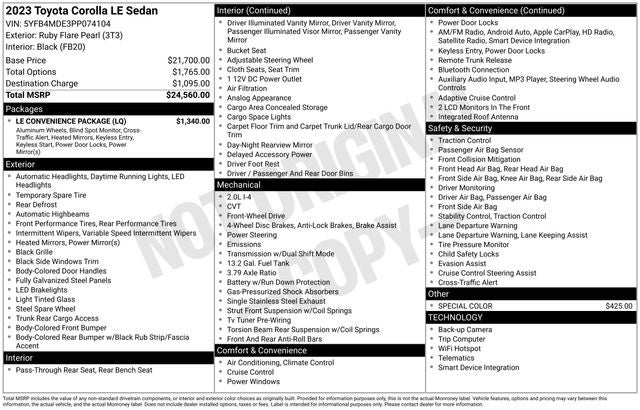 2023 Toyota Corolla LE