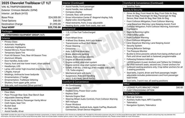 2025 Chevrolet TrailBlazer LT