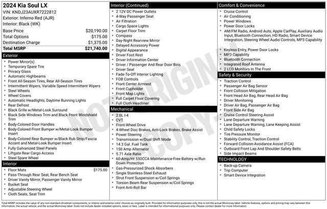 2024 Kia Soul LX