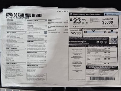 2026 Volvo XC90 B6 Core