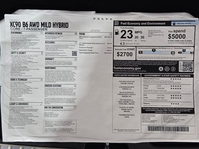 2026 Volvo XC90 B6 Core