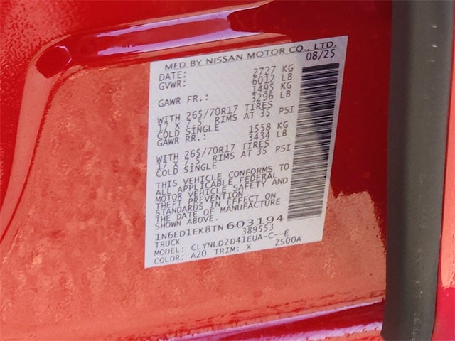 2026 Nissan Frontier PRO-4X CONVENIENCE PACKAGE