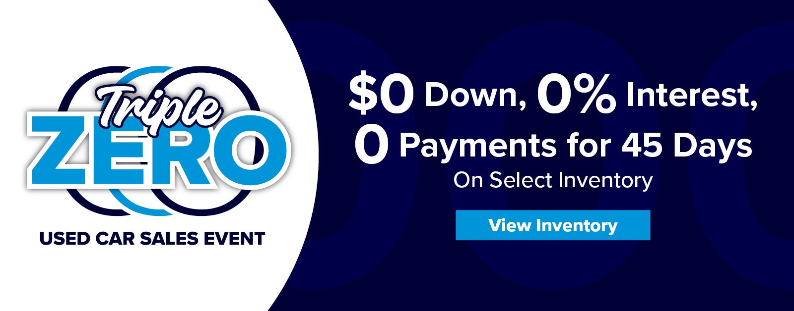 Triple Zero Used Car Sales Event